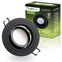 Einbaustrahler GU10, MR16 Einbauspot HALOGEN Runde beweglich Schwarz CASSIO LUMILED