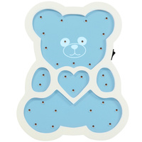 Dekorative Nachtlampe aus Holz BÄR BLAU LED warme GOLDLUX (Polux) Lampe für Kinder