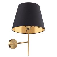 Wandleuchte Außenfassadenleuchte E27 Schwarz Gold ELENA Sanico Goldlux