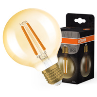 LED Dekorative Glühbirne G80 Sphere E27 7.2W = 60W 806lm 2400K Warm 300° Dimmbar Vintage 1906 Osram