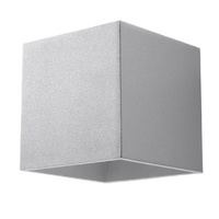 Wandleuchte QUAD 1 G9 Cube Up-Down Minimalistisch Grau SOLLUX