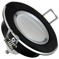 Bewegliche Deckeneinbauleuchte SUN OLAL GOLDLUX (Polux) schwarzes Aluminium GU10