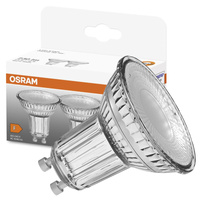2x GU10 LED Leuchtmittel 2,6W = 35W 230lm 2700K Warm 36° OSRAM STAR