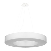 SATURNO SLIM LED-Pendelleuchte 6xE27 Kronleuchter 70cm Weiß SOLLUX