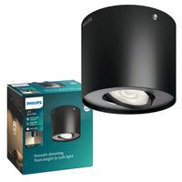 LED PHASE Anbauleuchte 6.5W 2700K Dimmbar Beweglich Schwarz PHILIPS