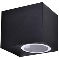 LED-Gartenwandleuchte GU10 BOSTON quadratisch GOLDLUX (Polux) ALUMINIUM SCHWARZ