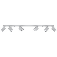 MERIDA Deckenleuchte 6xGU10 Reflektor Halogen Leuchte Beweglich 118cm Grau SOLLUX