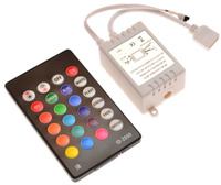 Controller für RGB-IR-LED-Streifen 24 TASTEN 72W 2A 12V DC + FERNBEDIENUNG