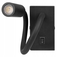 LED Wandleuchte Flexible Lesewandleuchte LEO 3W 4000K Schwarz