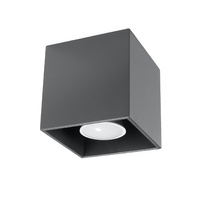 Anbauleuchte QUAD G10 Halogen Spot Tuba Cube Antracat SOLLUX