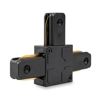 Schwarzer Dreifach-T-Stecker für einphasige Sammelschienen – Sammelschienen