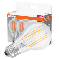 3x LED Lampen E27 A60 CL 7,5W = 75W 1055lm 4000K Neutral 300° Filament OSRAM BASE
