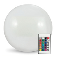LED Solarbetriebene Gartenlampe RGB Bodenkugel 20cm + Fernsteuerung