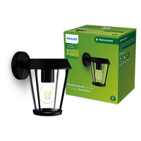 Garten Wandlampe Outdoor Laterne E27 IP44 Schwarz Sunera Philips