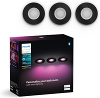 LED Xamento 3x 4.2W IP44 CCT RGB Circular Schwarz PHILIPS HUE Bluetooth Badeinbauleuchte