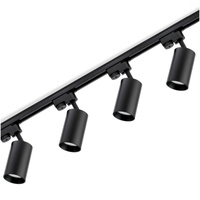 2m Stromschiene + 4x Schienenstrahler GU10 Schwarz SAGI LUMILED