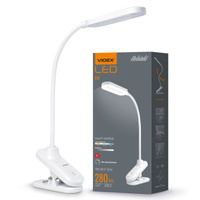 HELSINKI VIDEX LED-Schreibtischlampe dimmbar 6W 3000K - 5500K CCT Weiß