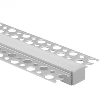 Aluminiumprofil Unterputz für LED Einbau für Gipskarton Platten 1m mit mattiertem Lampenschirm und Ecolight-Endkappen