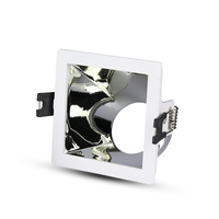 Deckeneinbauleuchte GU10 mit Öse quadratisch Weiß/Chrom VT-875 V-TAC