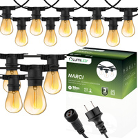Garten Girlande Outdoor-Lichterkette 20m 40x E27 Glühbirnen 1.3W 2200K NARCI Lumiled