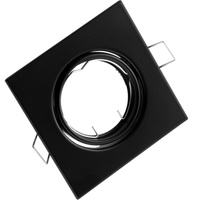 Einbaustrahler GU10, MR16 Einbauspot HALOGEN Quadrat beweglich Schwarz Blech PICTOR LUMILED