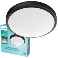 Plafond LED-Anbauleuchte DORIS 17W 2700K IP44 31cm Schwarz PHILIPS