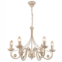 DONATO Hängelampe 6xE14 Kronleuchter Weiß Klassisch LM-6.29 Lamkur