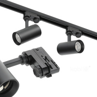 GU10 3-Phasen-Stromschienenstrahler Schwarz Nextrack Kobi