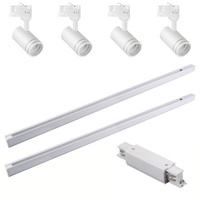 Stromschienen-Kit 3-Phasen-Schiene + 4x GU10 Reflektor Weiß MILANO Sanico Goldlux