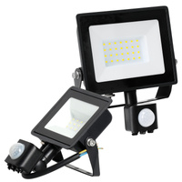 LED-Flutlicht Halogen 30W 2505lm 6500K IP65 Schwarz Bewegungsmelder MH Kobi