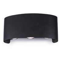 Außen LED 6W 480lm 3000K Warm Top Down Wandlampe IP54 Schwarz Kobi