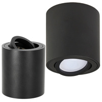 Aufbau-Halogenleuchte Spot OH36 KOBI ROUND MOVABLE GU10 Schwarz