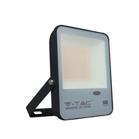LED Fluter 50W 5000lm 6500K IP65 Schwarz mit Dämmerungssensor Samsung Chip VT-57 V-TAC