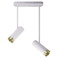 Verstellbare Deckenleuchte 2x GU10 Weiß Gold PORTO Sanico Goldlux