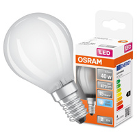 E14 P45 LED Lampen 4W = 40W 470lm 4000K Neutral 300° OSRAM STAR Filament