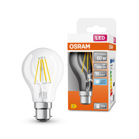 LED-Glühbirne A60 B22d 6.5W = 60W 806lm 4000K Neutral 300° Retrofit Glühfaden CLASSIC Osram
