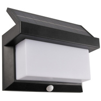 Garten LED Solar Wandleuchte TONY 6500K IP44 mit Bewegungs- und Dämmerungssensor