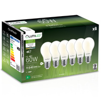 6x LED-Lampe E27 A60 4W = 60W 840lm 4000K Neutral 360° FILAMENT LUMILED