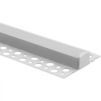 LED-Anbauprofil aus weißem Aluminium für Gipskarton / Gipskarton 2m mit Milchglasdiffusor und Ecolight-Endkappen