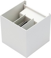 Wandleuchte Außen, Garten-Wandleuchte 2x3W IP54 4000K Weiß LEO LUMILED