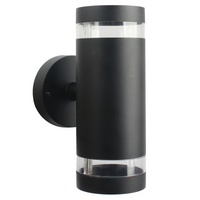 Wandleuchte Außenfassadenleuchte 12W GU10 Schwarz IP54 Rino Sanico Goldlux