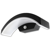 Gartenwandleuchte Elevation LED-Wandleuchte 9W mit Bewegungs- und Dämmerungssensor Schwarz BELLA