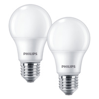 2x LED Lampen E27 A60 8W = 60W 806lm 2700K Warm PHILIPS