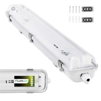Hermetische Feuchtraumleuchte LED 2x T8, G13 Leuchte IP65 60cm HERSO LUMILED