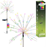 LOTUS LED Solar Garten Lampe Fahren Dekorative Gebläse Feuerwerk RGB LUMILED