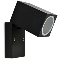 LED-Gartenwandleuchte GU10 BOSTON GOLDLUX (Polux) BEWEGLICH SCHWARZ