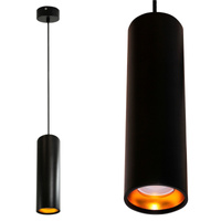 IL MIO LATI GU10 Schwarz und Gold GOLDLUX (Polux) Deckenpendelleuchte 120 cm