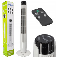 Säulenventilator Röhrenluftzirkulator Standventilator Weiß 92 cm 45 W + Fernbedienung