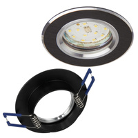 Flush-mounted GU10 Halogen Einbaustrahler Schwarz Rund Kobi