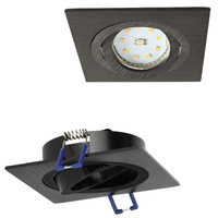 Flush Mount GU10 Halogen Einbaustrahler Mesh Schwarz Quadratisch Kobi